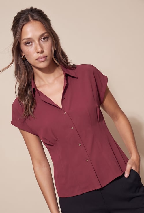 CODE Solid Buttoned Shirt