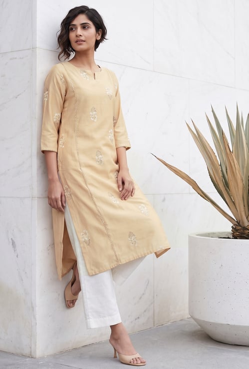 MELANGE Embroidered Straight Kurta