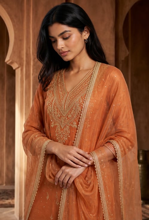 MELANGE Embellished Dupatta