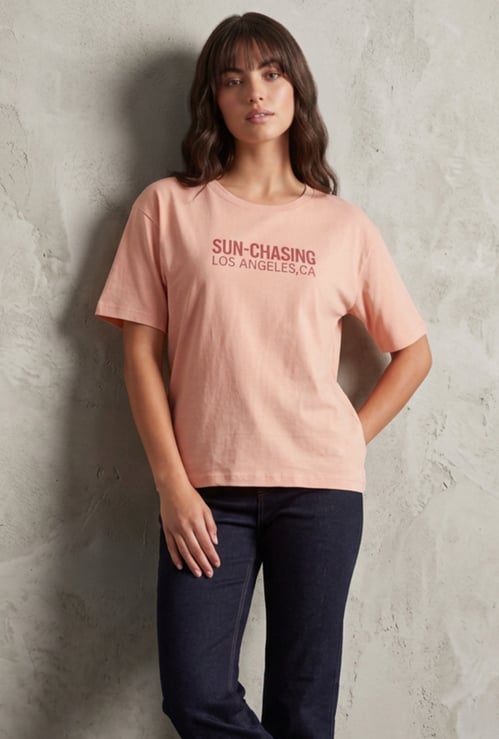 FAME FOREVER Typographic Print T-shirt