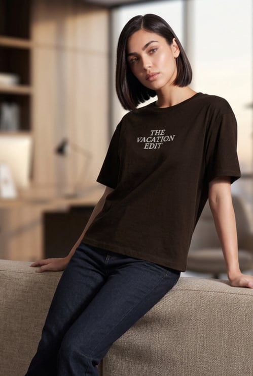 FAME FOREVER Typographic Print T-shirt
