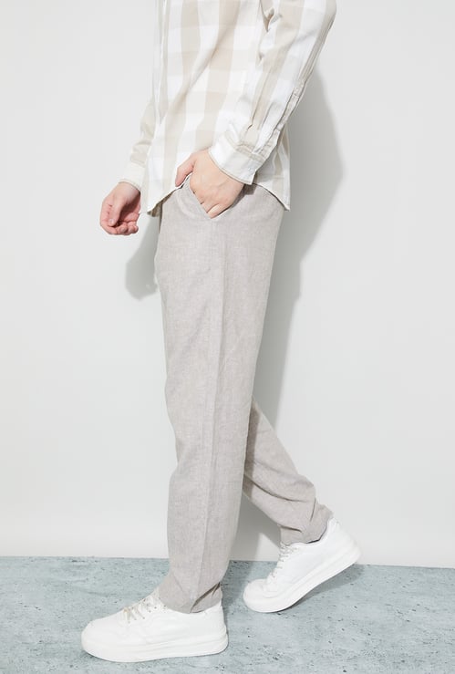 FAME FOREVER Solid Drawstring Trousers