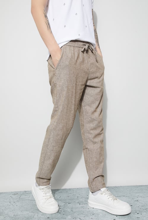 FAME FOREVER Solid Drawstring Trousers