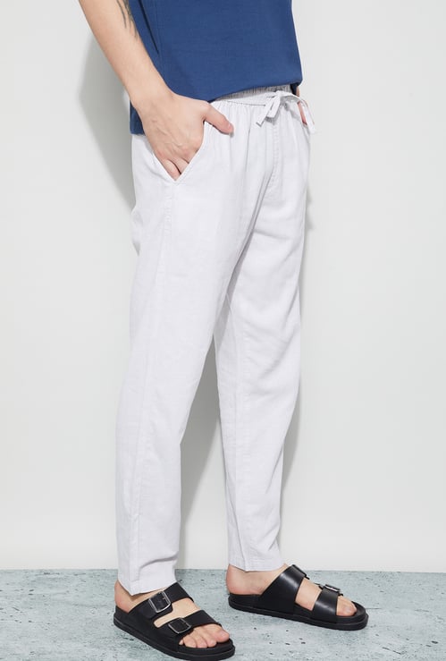 FAME FOREVER Solid Drawstring Trousers