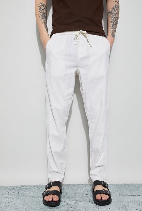 FAME FOREVER Solid Drawstring Trousers