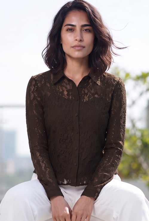 CODE Lace Regular Fit Shirt