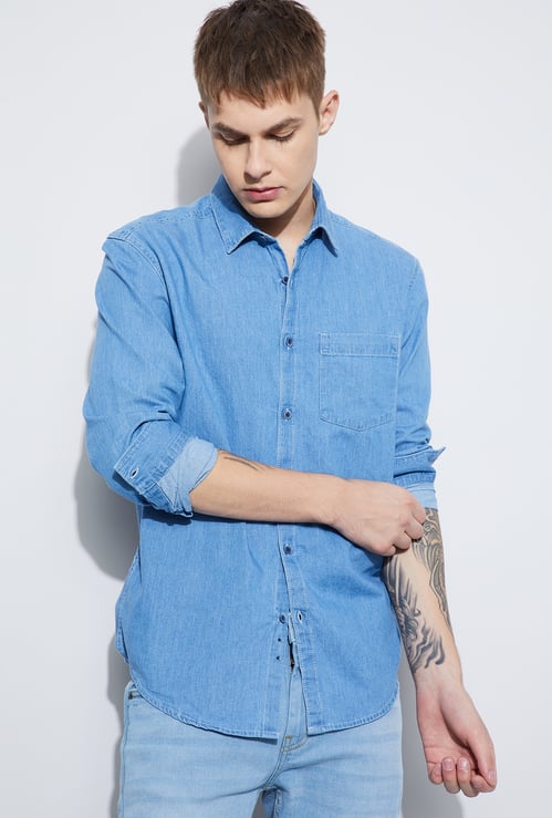 DENIMIZE Solid Smart Fit Shirt