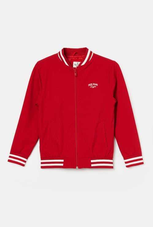 PEPE JEANS Boys Brand Print Bomber Jacket