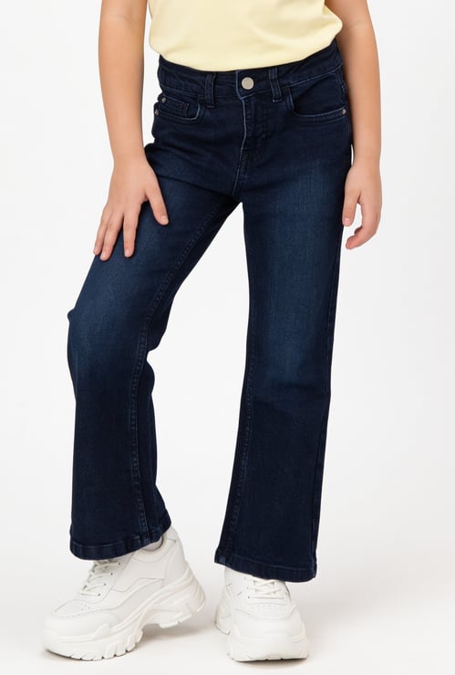 FAME FOREVER Girls Solid Mid-Rise Jeans