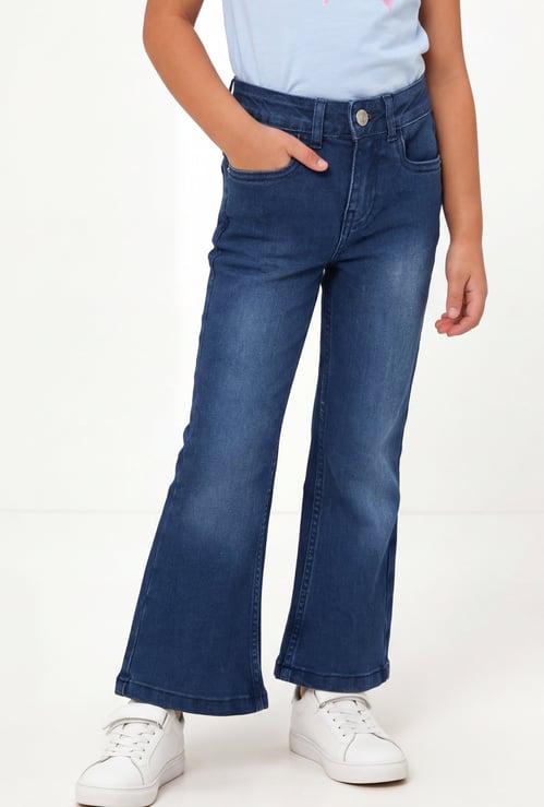 FAME FOREVER Girls Solid Mid-Rise Jeans