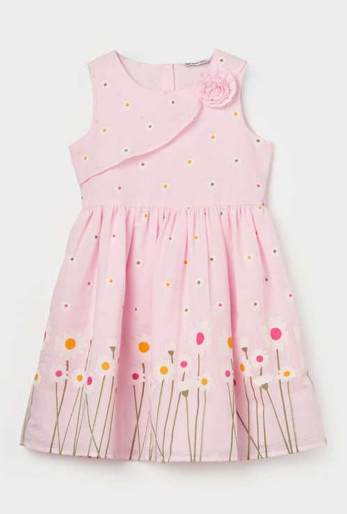 FAME FOREVER Girls Floral Print Dress