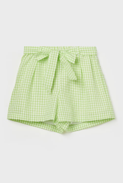 FAME FOREVER Girls Checked Shorts