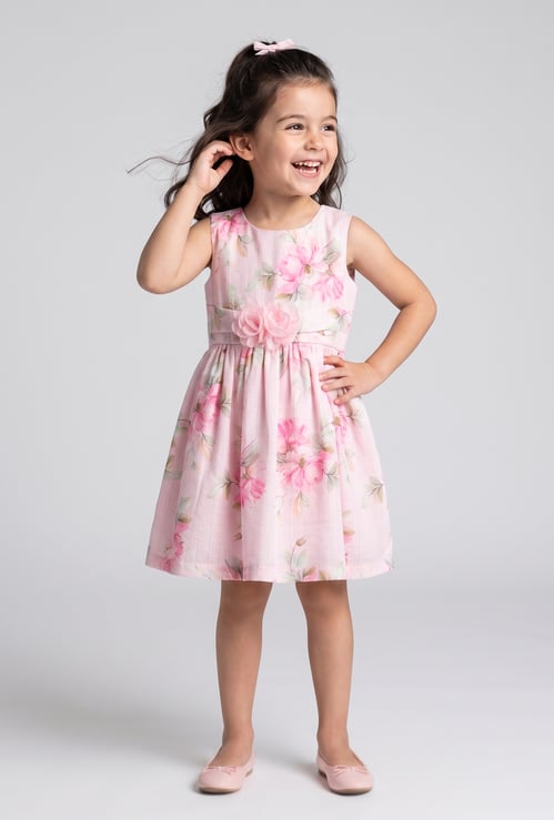 FAME FOREVER Girls Floral Print Dress