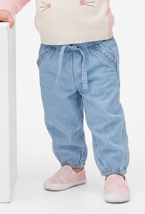 FAME FOREVER Girls Solid Mid-Rise Jeans