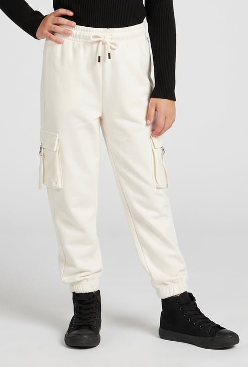 FAME FOREVER Girls Solid Cargo Joggers