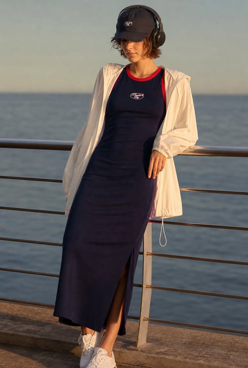 KAPPA Solid Sleeveless Bodycon Dress