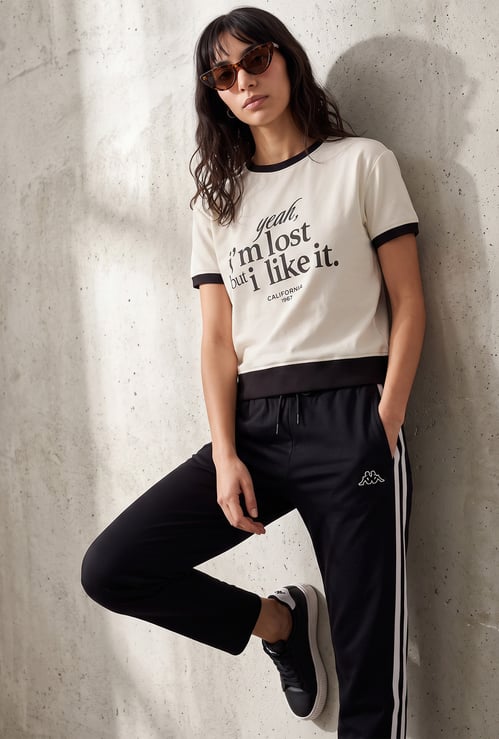 KAPPA Typographic Print Crop T-shirt