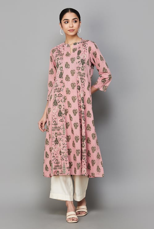 SPAN Floral Print Anarkali Kurta