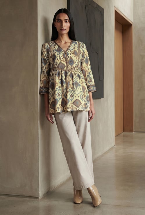 MELANGE Ikat Motif Tunic
