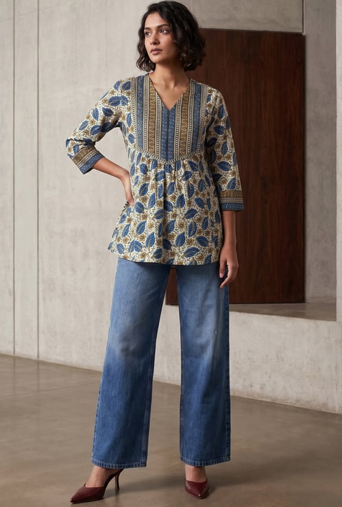 MELANGE Floral Print Tunic