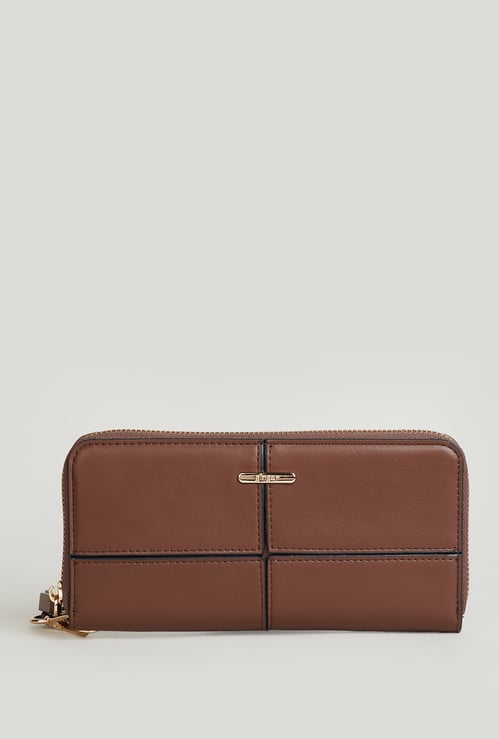 GINGER Solid Zip-Around Wallet