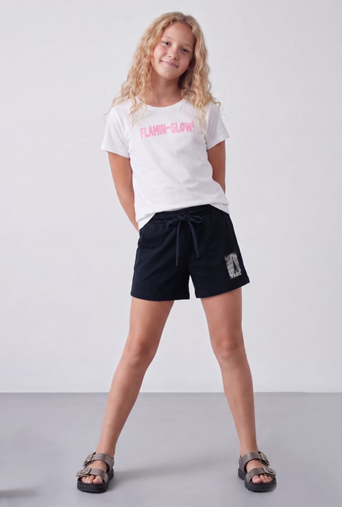 FAME FOREVER Girls Graphic Print Shorts