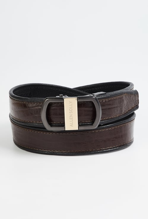ALLEN SOLLY Solid Leather Belt