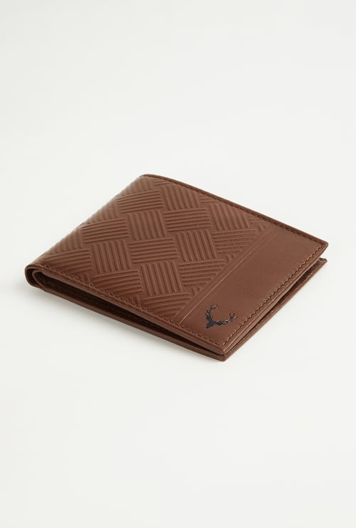 ALLEN SOLLY Textured Bi-Fold Wallet