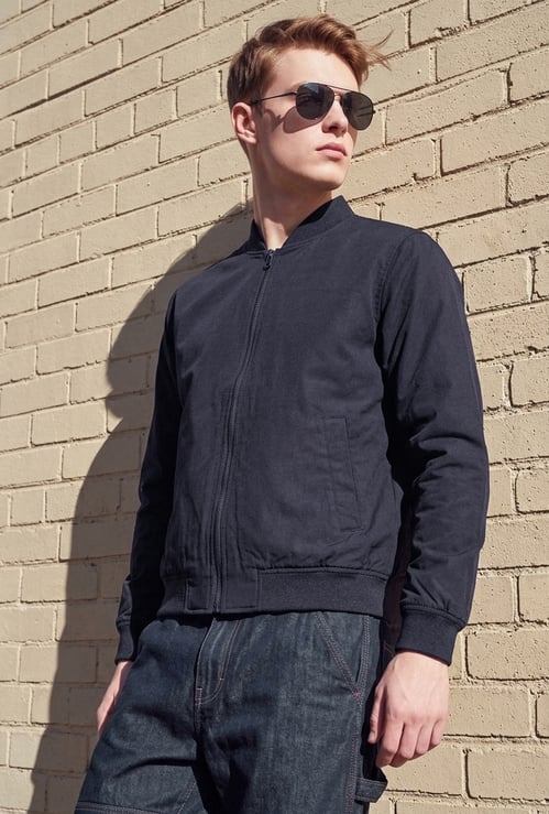 FAME FOREVER Base Collar Bomber Jacket