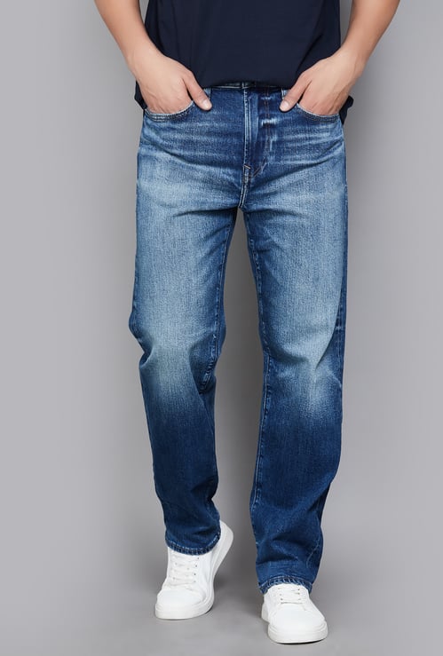 AMERICAN EAGLE Washed Regular Straight Jeans