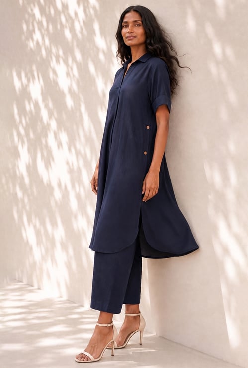 MELANGE Solid Kurta Set