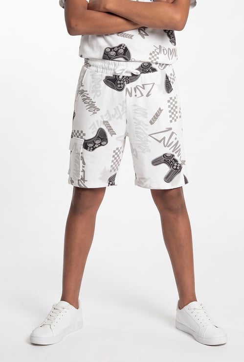 FAME FOREVER Boys Printed Cargo Shorts