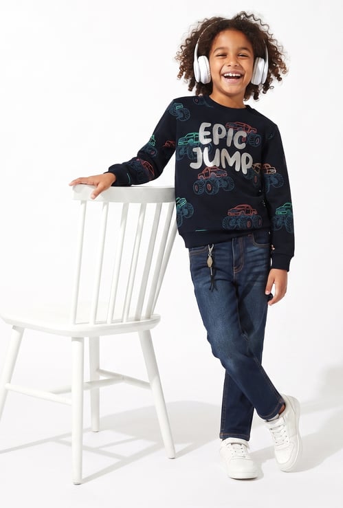 FAME FOREVER Boys Graphic Print Sweatshirt