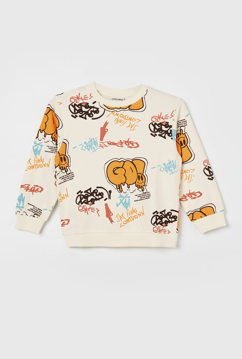 FAME FOREVER Boys Graphic Print Sweatshirt