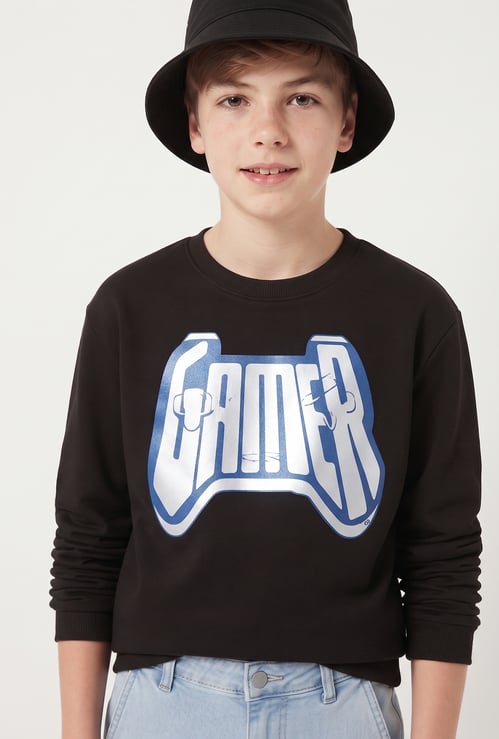 FAME FOREVER Boys Graphic Print Sweatshirt