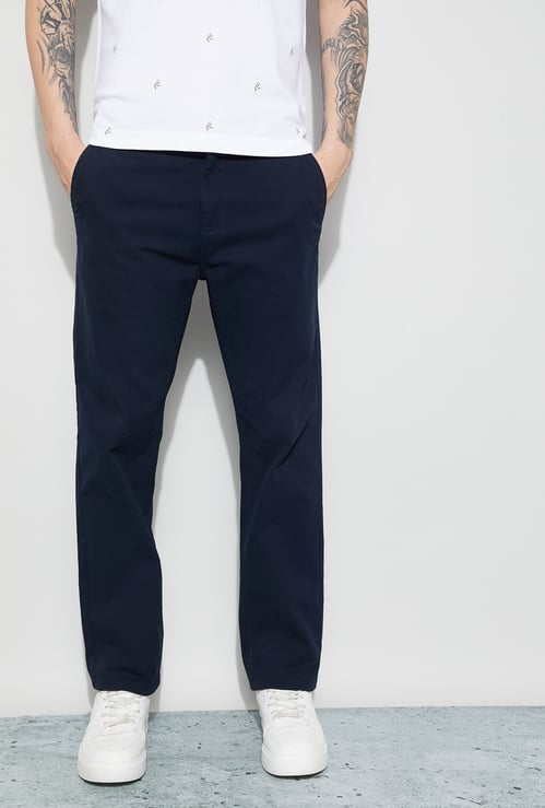 FAME FOREVER Solid Regular Fit Trousers