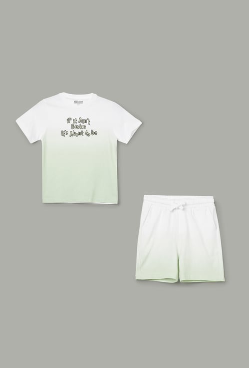 FAME FOREVER Boys Ombre Shorts Set