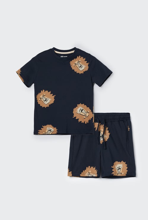 FAME FOREVER Boys Graphic Print Shorts Set