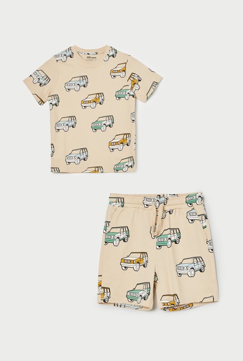 FAME FOREVER Boys Graphic Print T-shirt and Shorts