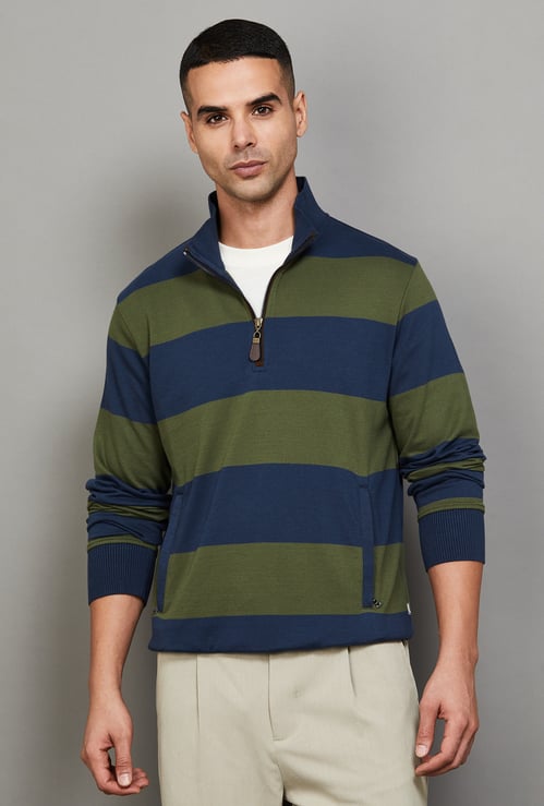 FAHRENHEIT Striped Sweatshirt