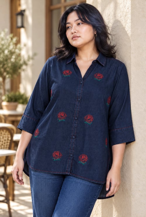 NEXUS Embroidered Relaxed Fit Shirt
