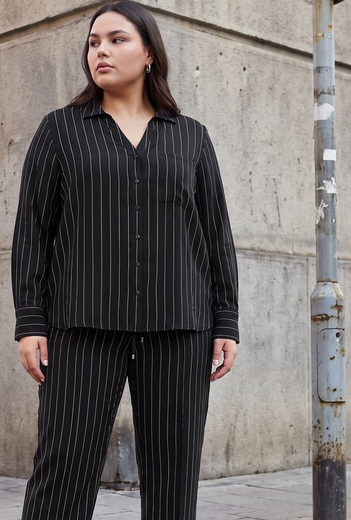 NEXUS Striped Button Down Shirt
