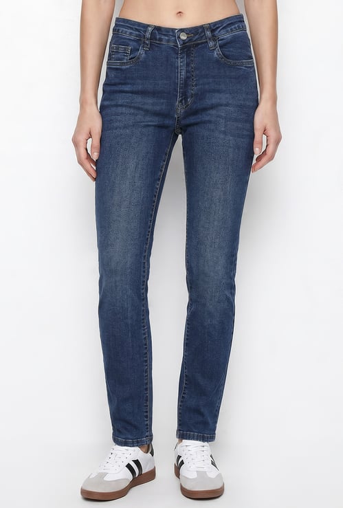 KRAUS Washed Straight Fit Jeans