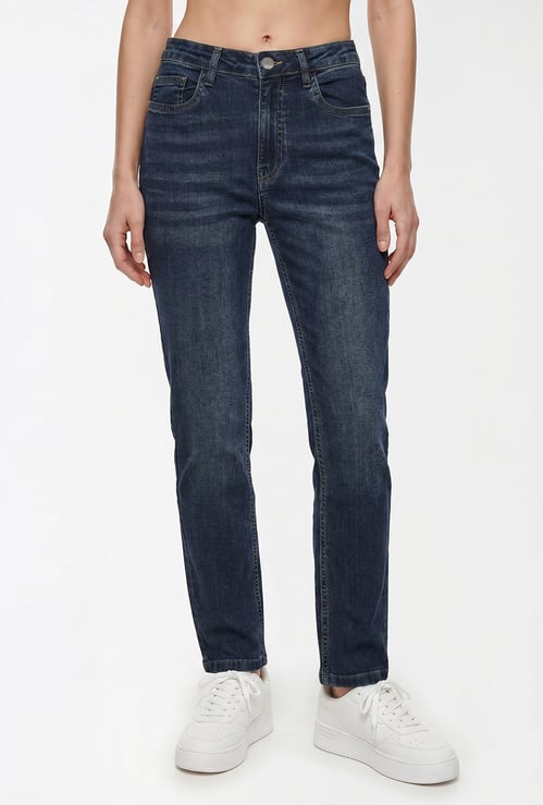 KRAUS Washed Straight Fit Jeans