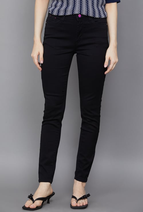 KRAUS Solid Skinny Fit Jeans