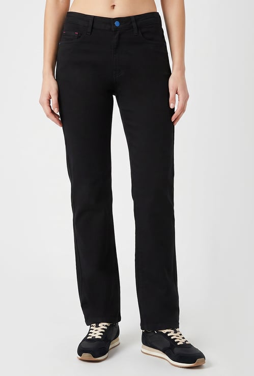 KRAUS Solid Straight Fit Jeans