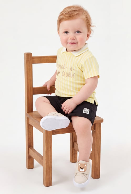 FAME FOREVER Boys Striped Polo T-shirt
