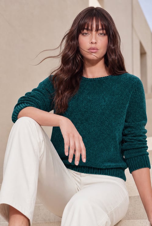FAME FOREVER Solid Sweater