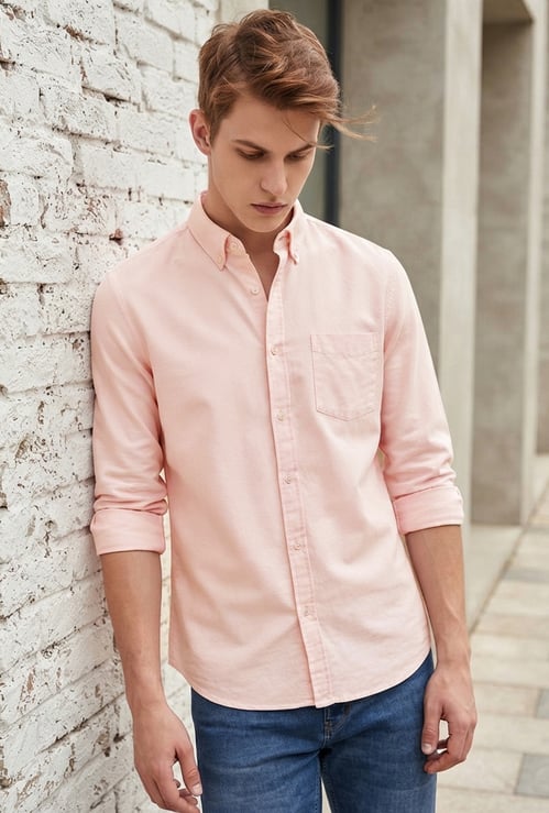 FAME FOREVER Solid Smart Fit Shirt