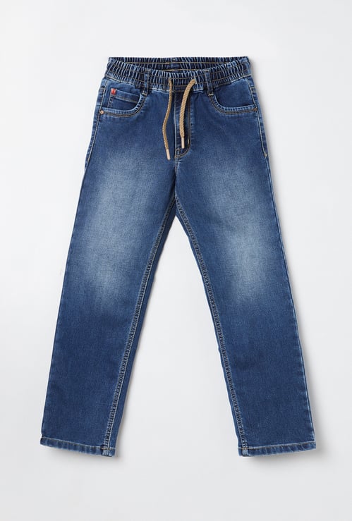 RUFF KIDS Boys Washed Drawstring Jeans